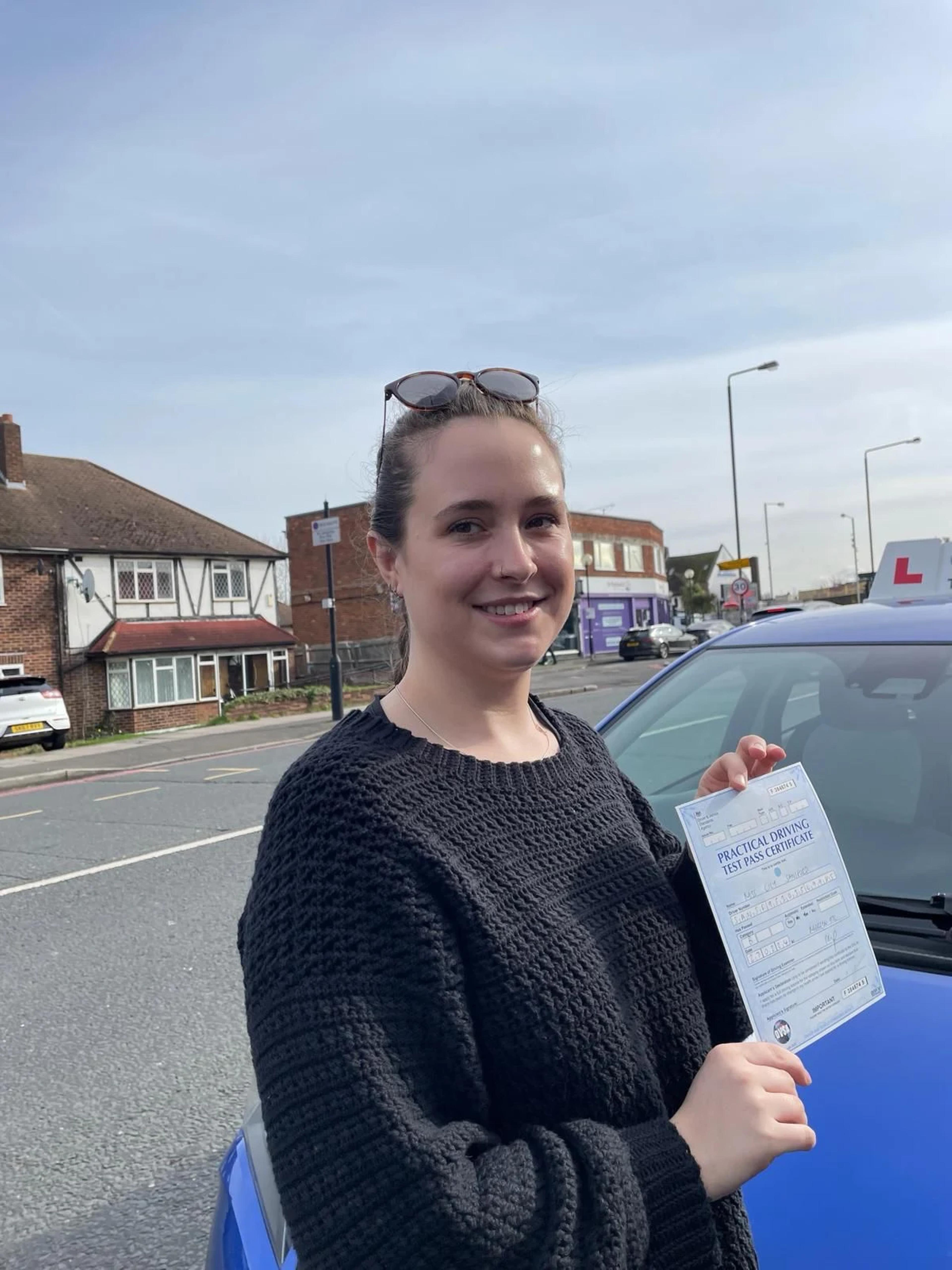 A happy student who has passed their exam